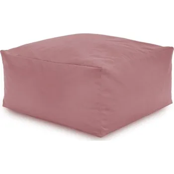 Taburet Plyšová taburetka světle růžová