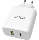 Síťová nabíječka Winner 2xUSB/25W USB-C PD3.0/PPS/QC4+ 18W (Bílá) - bez kabelu 0591194105128