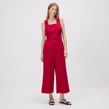 Dámské šaty Reserved - Kombinéza s viskózou a příměsí lnu - fuchsiová - 1030P-43X - 1030P-43X-XXL