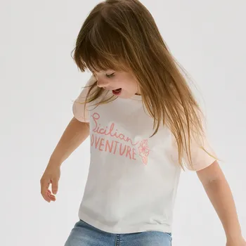 Dívčí tričko Reserved - Tričko s potiskem - pastelově růžová - 403EC-03X - 403EC-03X-110