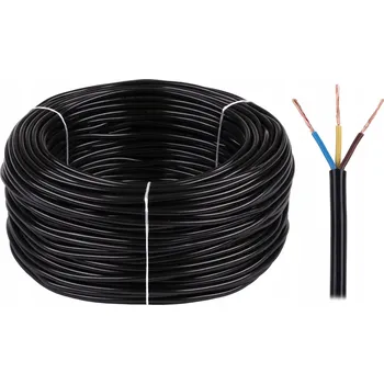 Napájecí kabel OMY 3x0,75 černý napájecí Kabel 500V