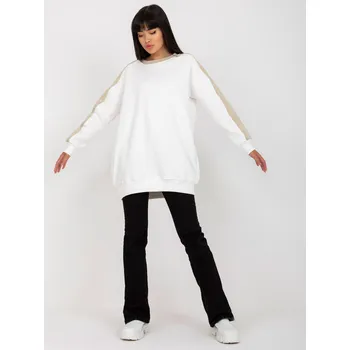 Dámská mikina Dámská Oversize mikina RV-TU-8231.78P RUE PARIS Barva: Bílá, Velikost: L/XL