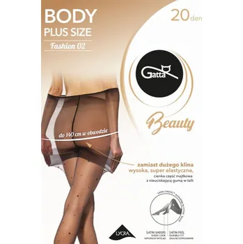Dámská móda Silonkové punčocháče Gatta Body Plus Size 02 Barva: Černá, Velikost: 4-L