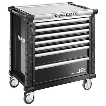 Dílenský regál Facom JET.7NM4A Mobilní skříňka, 7 šuplíků, černá