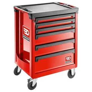 Dílenský stůl Facom ROLL.6M3A Mobilní skříňka, 6 šuplíků, červená