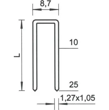 Sponkovačka BeA Spony 92/25 NKHZ ( 1 balení = 3000ks )