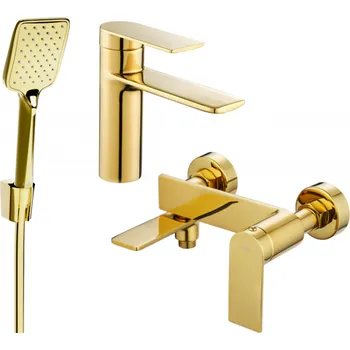 Vodovodní baterie Mexen Zero R62 sada pro vanu, zlatá - 71103R62-50 Bateriové soupravy