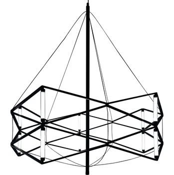 Závěsné LED svítidlo SPACE černé 60 cm moderní do obýváku a jídelny Step into Design