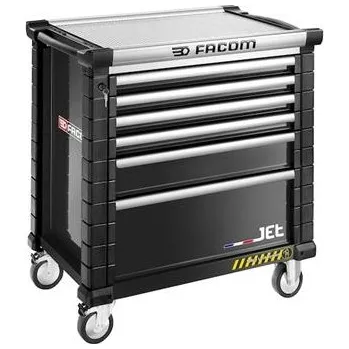 Dílenský regál Facom JET.6NM4AS Mobilní skříňka, 6 šuplíků, černá