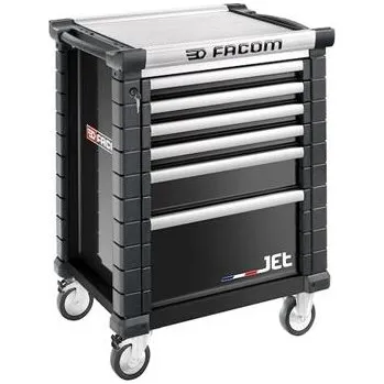 Dílenský regál Facom JET.6NM3A Mobilní skříňka, 6 šuplíků, černá
