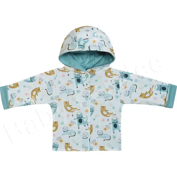 Dupačky Kabátek dvojitý oboustranný s kapucí Kočky Baby Service modrý