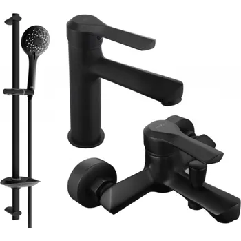 Vodovodní baterie Mexen Sabre DB74 vanová sada, černá - 72103DB74-70 Bateriové soupravy