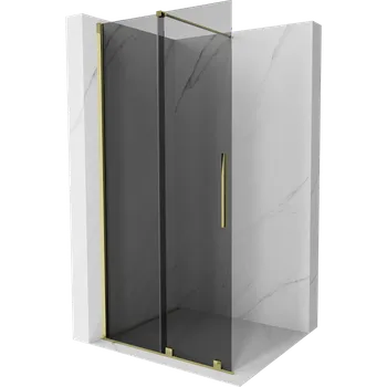Mexen Velar sprchová zástěna posuvná Walk-in 70 x 200 cm, grafit 8 mm, zlatá - 871-070-000-43-50 Sprchové stěny
