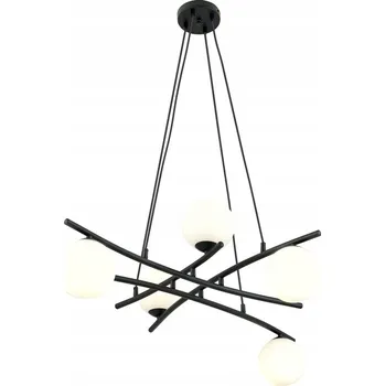 Emibig ESSA 5 OPAL Závěsné svítidlo Ocel lakovaná sklo Černá 10W MAX