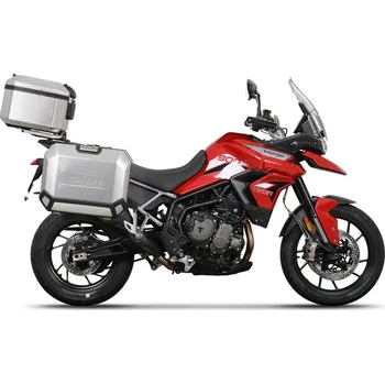 Zavazadlo na motocykl Kompletní sada hliníkových kufrů SHAD TERRA, 48L topcase 36L/47L boční kufry, včetně montážní sady a plotny SHAD TRIUMPH Tiger 900