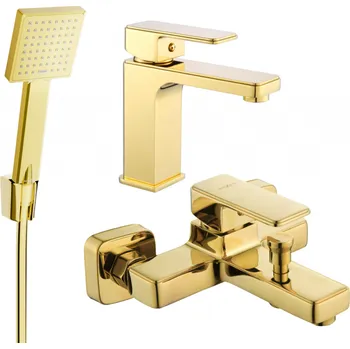 Vodovodní baterie Mexen Cetus R45 vana set, zlatý - 744303R45-50 Bateriové soupravy
