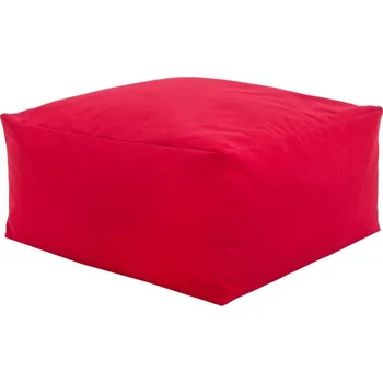 Taburet Plyšová taburetka červená