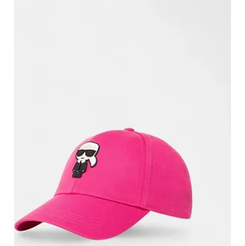 Kšiltovka Růžová kšiltovka Karl Lagerfeld - Barva Růžová, Materiál Textil 56216 201W3404