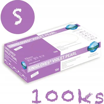 Vyšetřovací rukavice NITRILOVÉ RUKAVICE UNIGLOVES VIOLET PEARL S 100KS