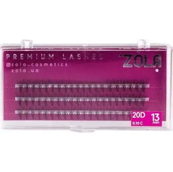 Umělé řasy Řasy v trsech Zola 20D, 13 mm