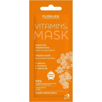 Pleťová maska FlosLek VITAMÍNOVÁ MASKA NA OBLIČEJ, KRK A DEKOLT
