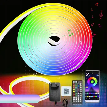 LED osvětlení LED RGB pásek 5m LED diody RGB 24V VÝKONNÝ S DÁLKOVÝM OVLÁDÁNÍM Bluetooth APLIKACE