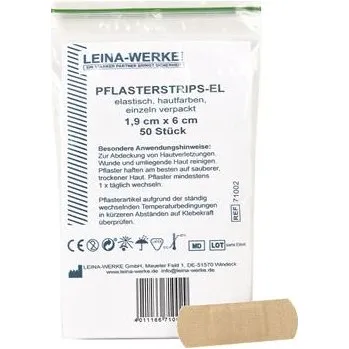 LEINA Náplasti elastické v barvě kůže 1,9 cm x 6 cm