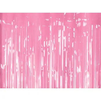 Dekorace závěs fóliový světle růžový 100x200 cm