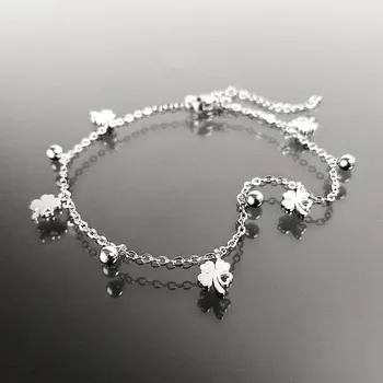 Řetízek Ocelový řetízek na nohu se čtyřlístky č. 1426