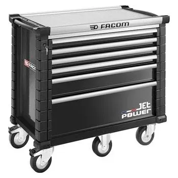 Dílenský regál Facom JET.6NM5APOWER Mobilní skříňka, 6 šuplíků, černá