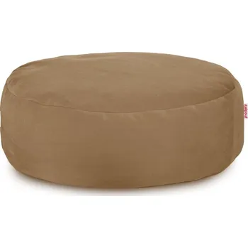 Taburet Plyšová podnožka béžová