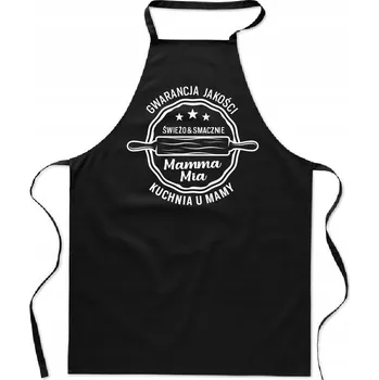 Kuchyňská zástěra Bavlněná ZÁSTĚRA s S POTISKEM do kuchyně KUCHNĚ U MAMINKY dámská dárek pro