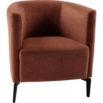 Křeslo Designové křeslo, terakota/černá, KAPY