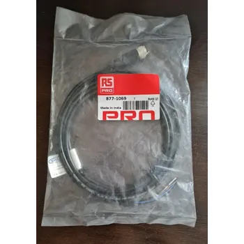 elektrický kabel Kabel M12, 4-pinový, RS PRO, 5 m, PUR, 300 V, 877-1069