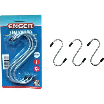 Nábytkové kování Háček S chrom 12,5cm 3ks ENGER