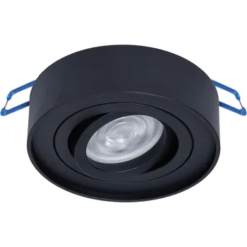 Bodové svítidlo Podhledové svítidlo Nusa Round, 1x černé kovové stínítko, (možnost polohování), b