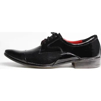 Pánské polobotky Pánské společenské kožené boty - lakovky model 112, VELIKOST 42