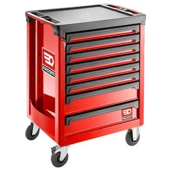Dílenský regál Facom ROLL.8M3A Mobilní skříňka, 8 šuplíků, červená