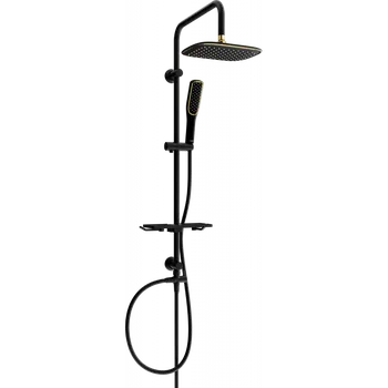 Sprchový set Mexen T49 sprchová souprava, černá/zlatá - 798494993-75 Sprchové sloupy