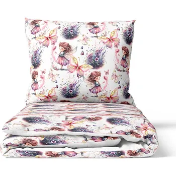 Bavlněné povlečení premium satén lesní víla bílá