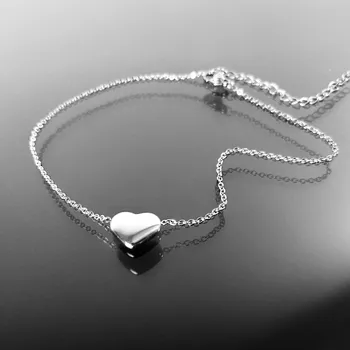 Řetízek Ocelový řetízek na nohu se srdíčkem č. 1406