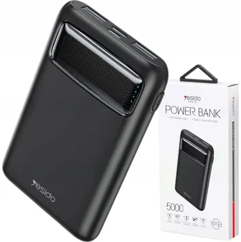 Powerbanka Powerbank Yesido 5000 mAh černý