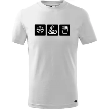 Chlapecké tričko Dětské tričko s potiskem fotbal Velikost: 158/12 let, Barva trička: Bílá