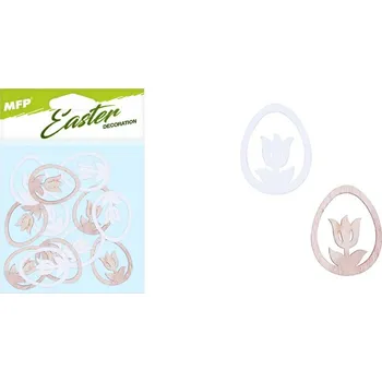 Velikonoční dekorace UNIPAP dekorace tulipán 3cm 12ks přírodní mix 2221746 436590