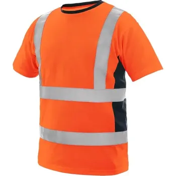 pracovní tričko Tričko CXS EXETER, výstražné, Velikost: L, tričko: Oranžovo-modré