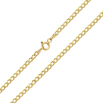 Šperk Zlatý řetízek Curb Pancr ze žlutého zlata s broušenými očky - 2,7 mm