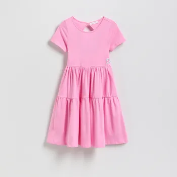 Dívčí šaty Reserved - Šaty s výstřihem na zádech - růžová - 586EX-30X - 586EX-30X-116