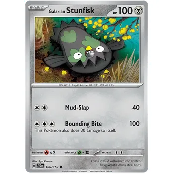 Karetní hra Pokémon TCG Galarian Stunfisk 106/159