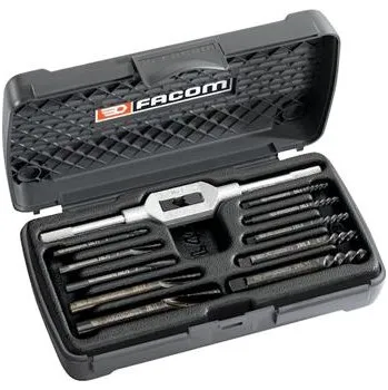 Sada nářadí Facom 285.J10 Sada vytahovačů matic 3 - 18 mm v plastovém boxu, pravý závit