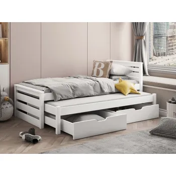 Postel Dvoulůžková postel Farik 90, Barva:: bílá MIRJAN 5903211403934